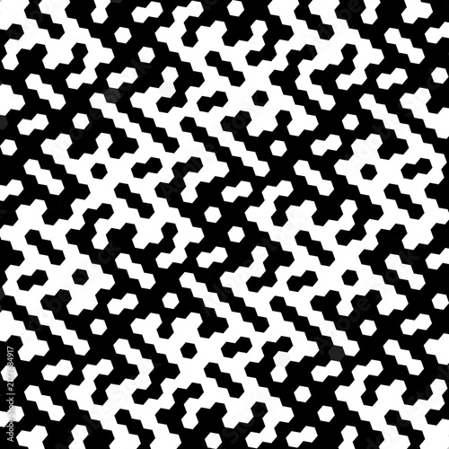 Fotografía Transparent Pixel Modern Tech Matrix Maze Seamless Pattern Background