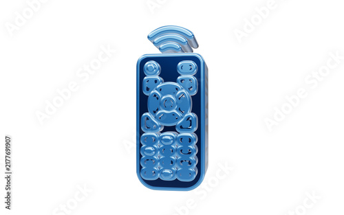 Toy Remote Control: A whimsical blue toy remote control with a playful, cartoonish design, featuring a Wi-Fi signal icon, evoking childhood fun and imagination.