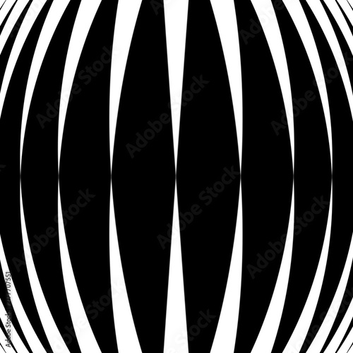 Obraz na płótnie Transparent Pixel Optical Illusion Bulging Sphere Vertical Lines Seamless Pattern Background