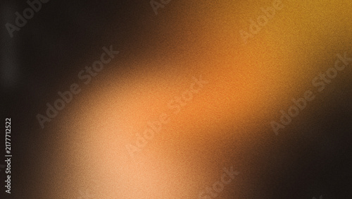 Aesthetic Dark Grainy Gradient Background with Glowing Amber Gold Light Leak Noise Texture