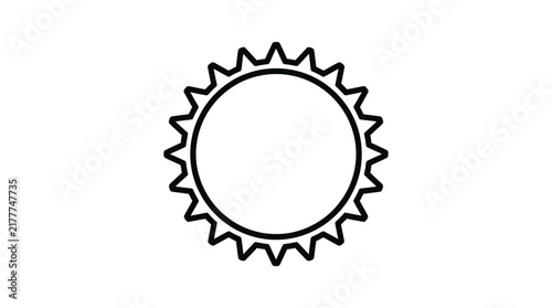 Stylized sun icon simple outline graphic