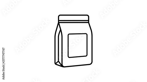 Simple package bag icon outline