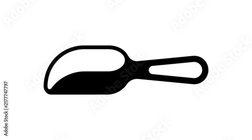 Scoop tool simple icon black and white