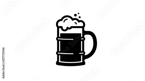 Beer mug icon simple graphic illustration