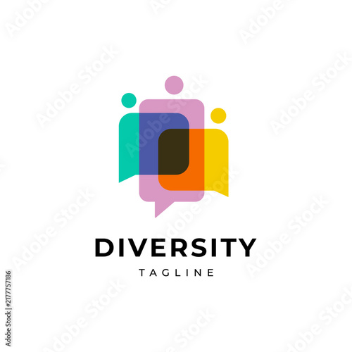 people diversity family together human unity logo vector icon illustration