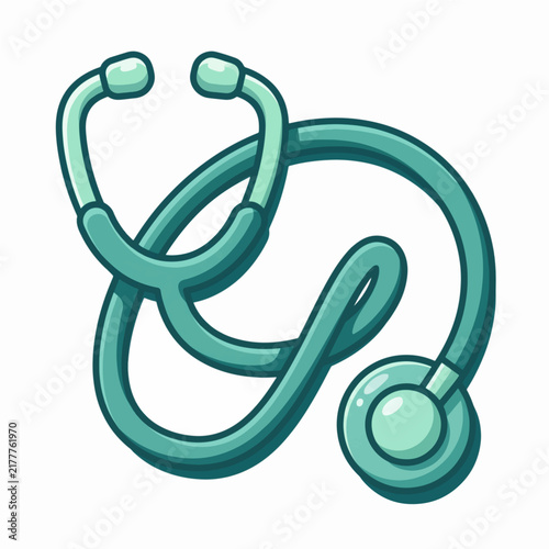 Medical Stethoscope Cartoon Illustration Vector Graphic for Healthcare