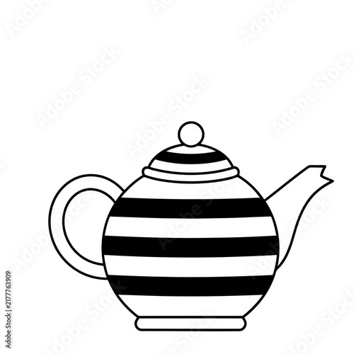 Striped Teapot Illustration
