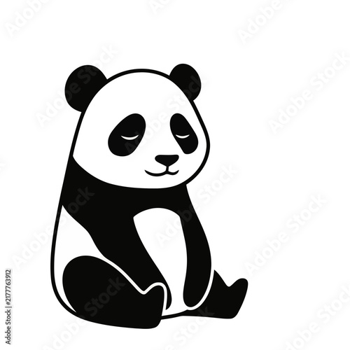 Stylized Panda Sitting
