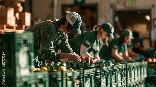 Store Team Packing Surplus Food for Donation