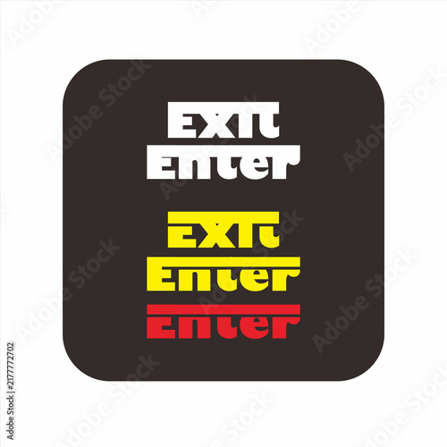 A vector collection of modern typographic signs reading 