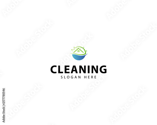 Clean room logo vector. Cleaning service business logo template design concept.