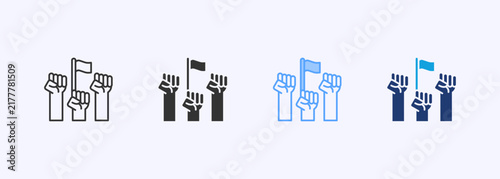 Union Icon Set Multiple Style Collection Vector Illustration