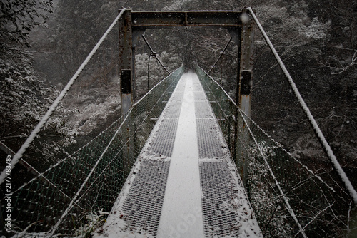 冬の吊り橋
