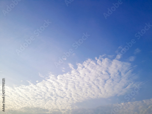 early clear blue sky photo