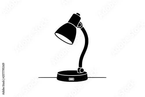 desk lamp isolated on white background