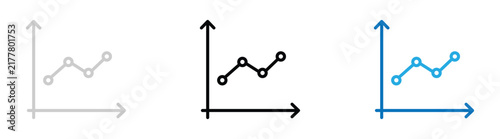 Drawn line graph icon representing financial growth and data analysis trends with data trend statistics chart business analysis business