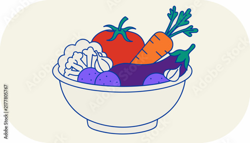 bowl of fresh vegetables