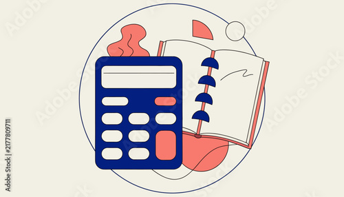 calculator and notebook for finance planning