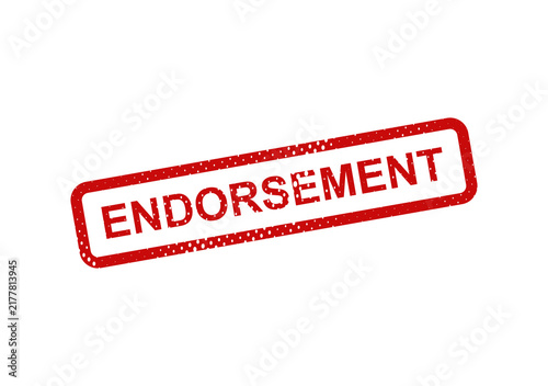 Принти на полотні Red endorsement stamp with dotted border illustration