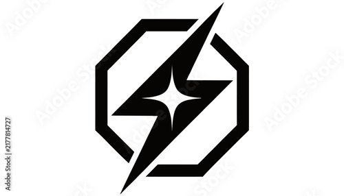 black star lightning bolt logo