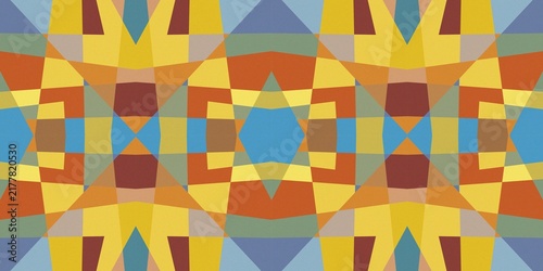 Canvastavla Abstract Retro Symmetrical Flat Earthy Tone Pattern