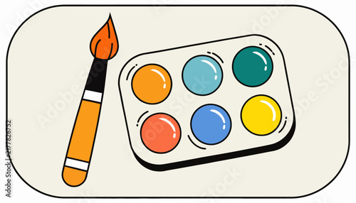 Art Supplies: Watercolor Palette with Brush, Creative Tools for Drawing and Painting, Vibrant Colors for Art Projects