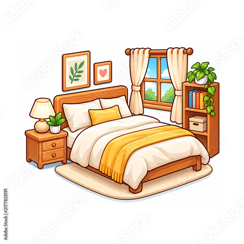 bed in bedroom