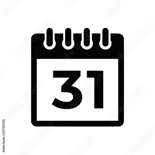 Simple Calendar Date Icon With Number Thirty One