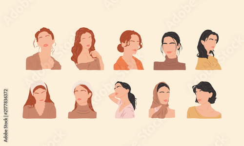 Aesthetic Woman Illustration Icon