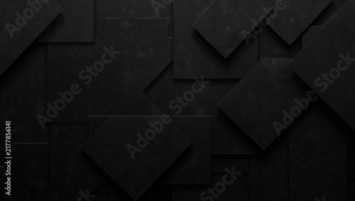 Dark geometric abstract background with textured triangles and shadows