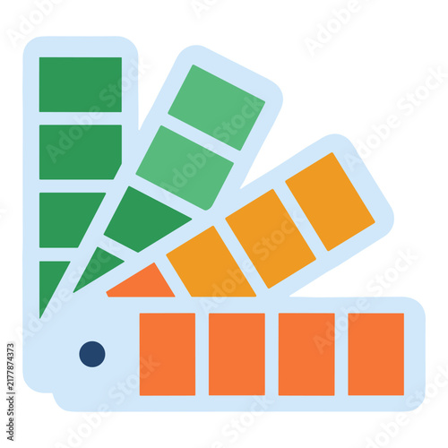 Color swatch palette with green and orange swatches graphic design tool