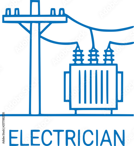 A professional electrician working with electrical equipment and wiring