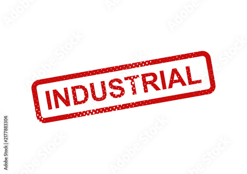 Naklejka Red industrial stamp or seal with text illustration