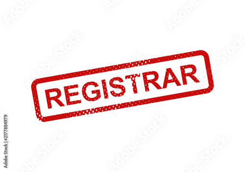 Принти на полотні Red stamp with registrar text for official documents illustration