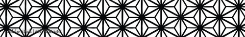 Black and white asanoha star pattern