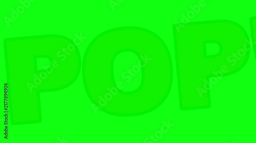 Dynamic Pop Text Motion Graphics Background Featuring Bold Typography and Vibrant Green Screen Visuals for Creative Video Editing Projects