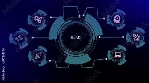 Corporate Head Leadership and Business Management Strategy Animation
