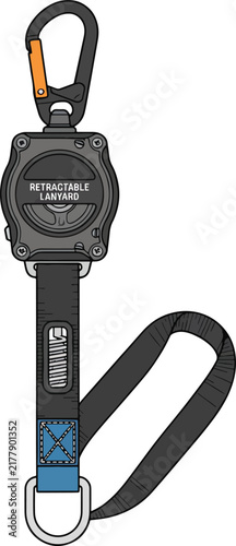 Lanyard Heavy Duty Retractable Tool Clip Vector