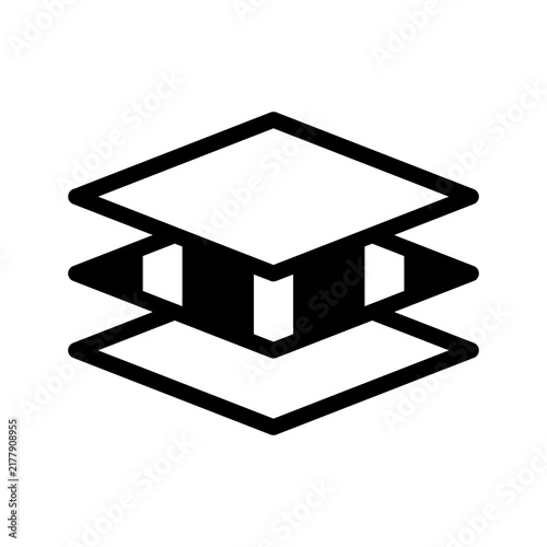 Layer Icon Vector Symbol Design Illustration