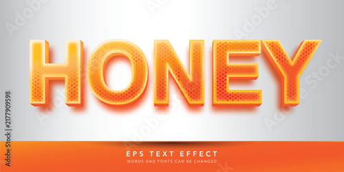 honey 3d editable text effect