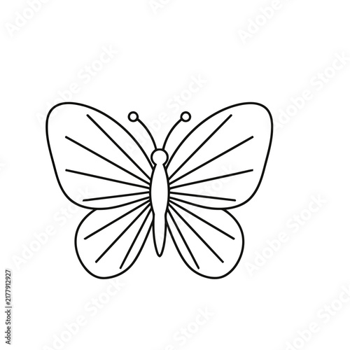 Simple outline of a butterfly