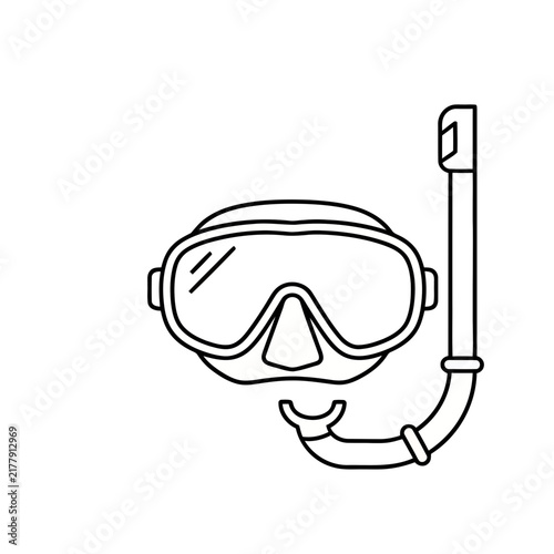 Snorkel Mask and Tube Icon