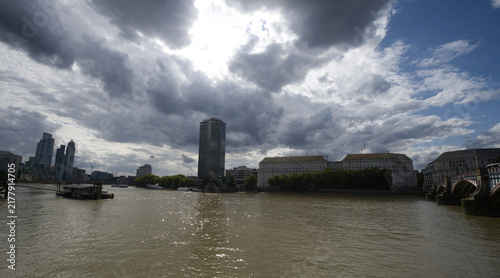 Photography View looking upstream along the River Thames from near Westminster Bridge toward