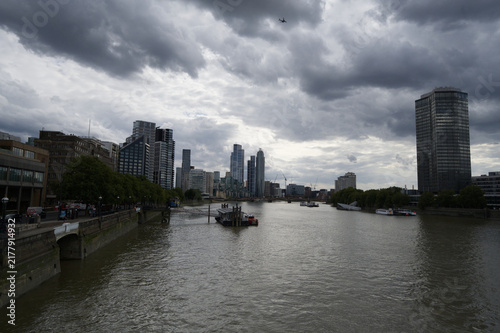 Photography View looking upstream along the River Thames from near Westminster Bridge toward