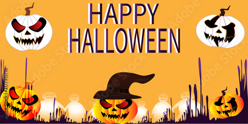 Happy Halloween dice background vector; suitable for backgrounds, banners, and posters.