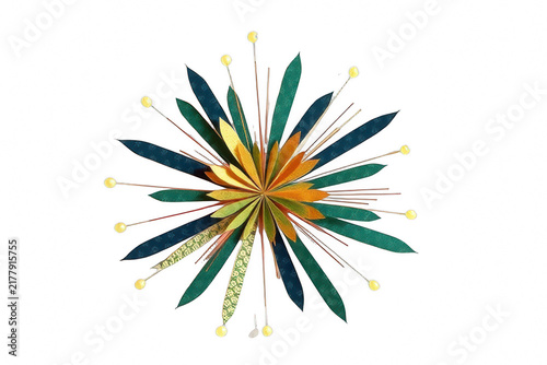 Abstract mid century modern paper starburst wall decor