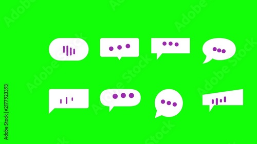 Messaging Chat Speech Bubble Icon Motion Graphic Elements Animation