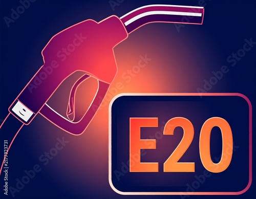 E20 Fuel logo green