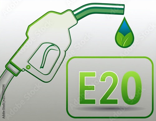 E20 Fuel logo green