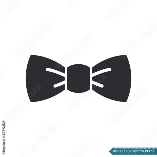 Bow Tie Icon Vector Template Flat Illustration Design